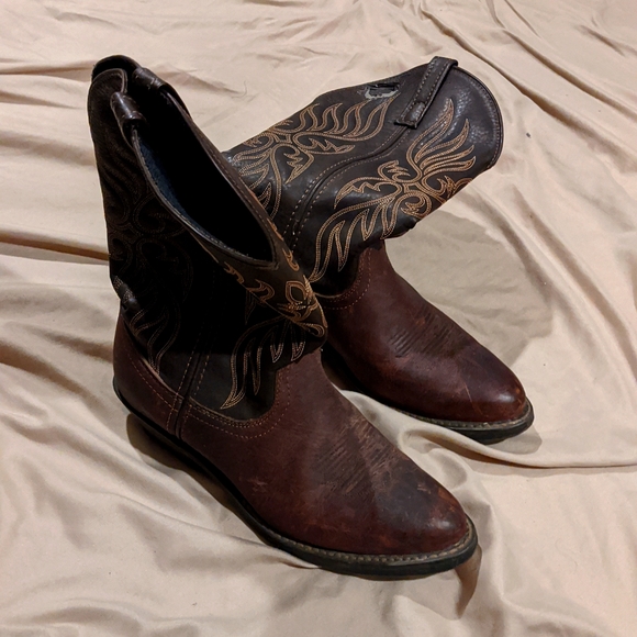 Laredo Women's brown cowboy boots size 8M - Picture 1 of 4